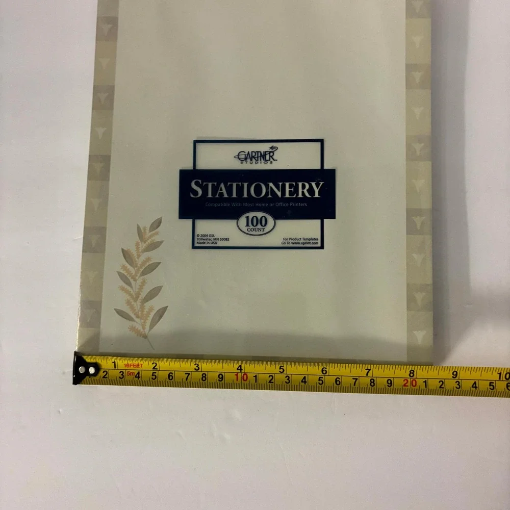 Gartner Studios Sage Stationery Paper 100 Sheets 8.5x11 Inkjet Laser Printable